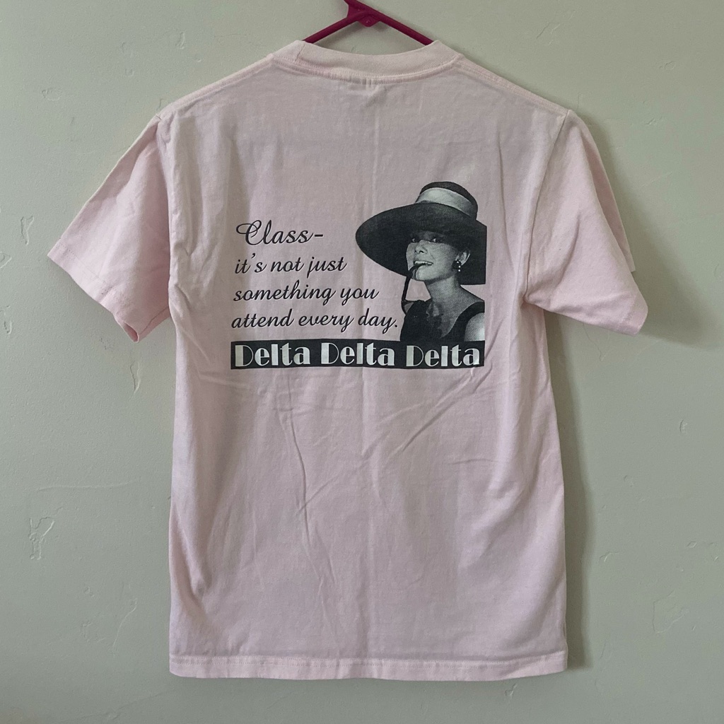 Pale Pink Tri Delta Bid Day Shirt